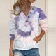 thumbnail image 1 of Pntutb Mujeres Moda Suelto Tie-Dye Impreso Abotonado Manga Larga Sudadera tops Pntutb Pntutb-4553, 1 of 5