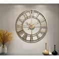 thumbnail image 5 of Large Metal Wall Clock 24" Cutout Decorative Analog Clocks for Living Room Steampunk Gold, 5 of 7