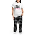 thumbnail image 5 of CafePress - Wife Mom Boss Women's Light Pajamas - Women's Short Sleeve Print T-Shirt and Pants Light Cotton Pajama Set, 5 of 7