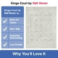 thumbnail image 5 of Well Woven Kings Court Sana Transitional Damask Ivory 3'3" x 4'7" Area Rug, 5 of 8