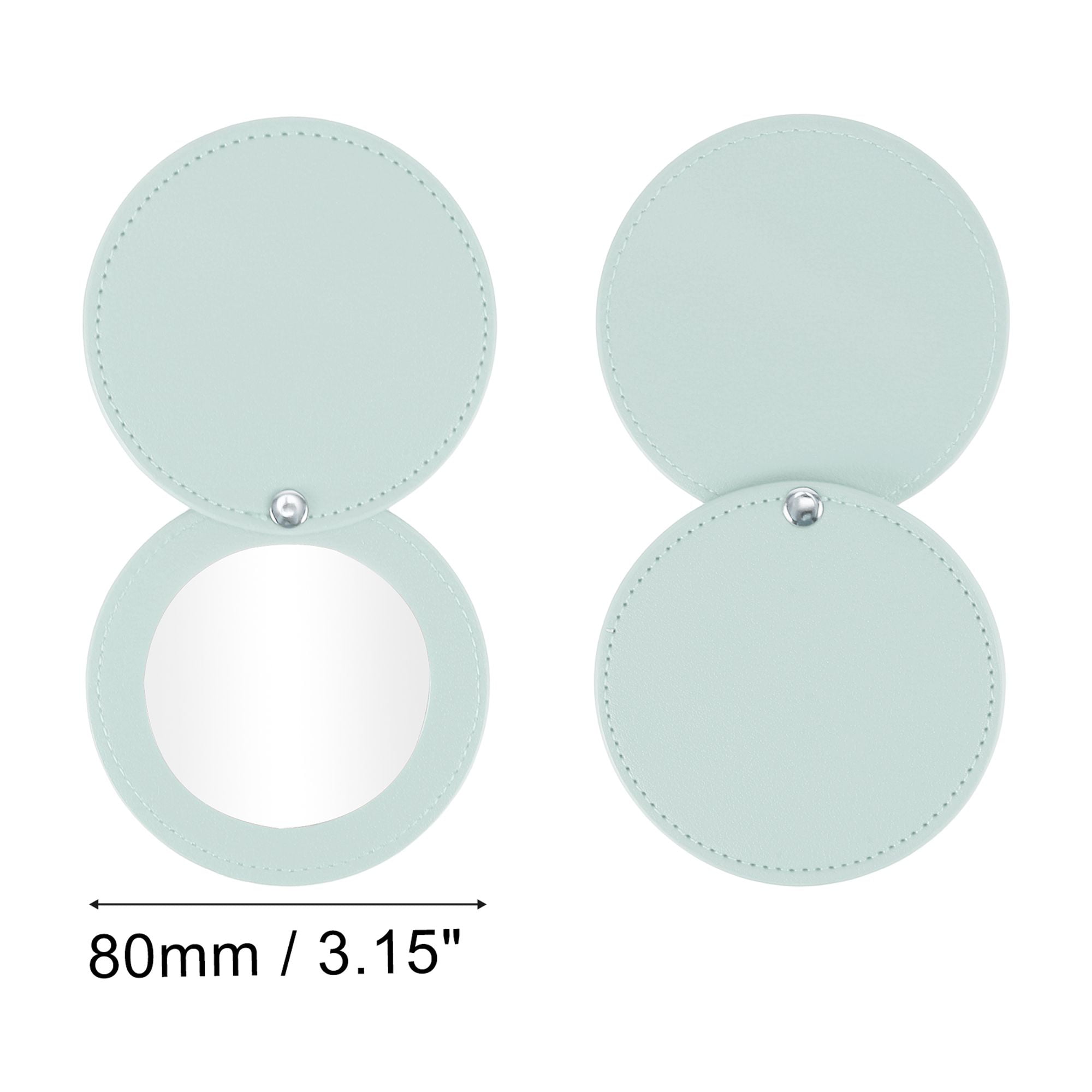 Unique Bargains Rotating Circle Makeup Mirror Blue