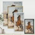 thumbnail image 4 of A Brown Horse In The Race 24 in x 32 in Framed Painting Canvas Art Print, by Designart, 4 of 5