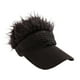 thumbnail image 4 of Sombrero con visera y pelo sintético para hombre, portátil, estilo hip hop, para playa Negro, 4 of 9
