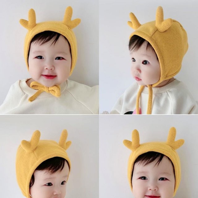 Gorro de bebé de 0 a 3 meses, primavera y otoño, fino, de celebridad de Internet, bonito y súper bonito, gorro de protección para las orejas para bebé niño