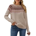 thumbnail image 1 of Kcodviy Chandail Rétro Jacquard Coloré Tricoté au Coin du Feu pour Femmes Vestes Chandails Chandail pour Femmes, 1 of 5