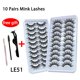 thumbnail image 1 of LE 3D 10 pares 100% pestañas de visón volumen dramático pestañas postizas esponjosas suaves y tenues Faux Cils pestañas postizas largas naturales al por mayor Tan Jianjun unisex, 1 of 2