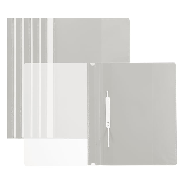 Unique Bargains Report Covers, 6 Pcs Plastic Clear Front File Sheet Document Presentation Binder Folder Protector, Grey