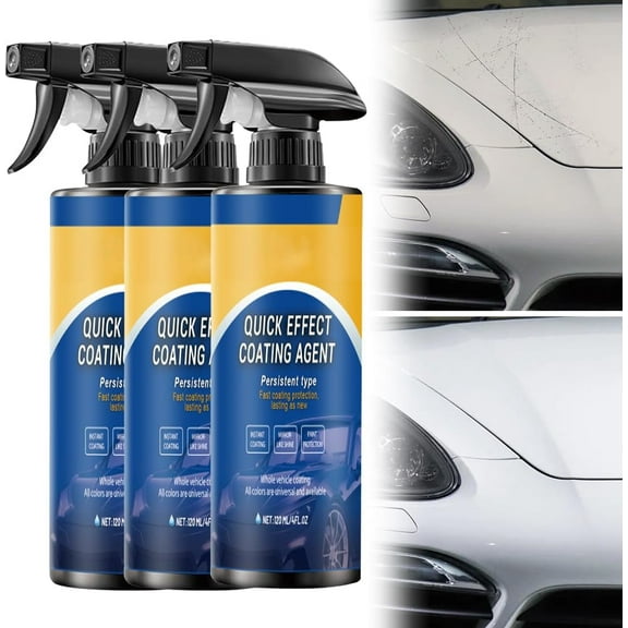Advanced Car Quick-acting Coating Agent Spray, 2025 New Car Coating Sprays, Quick Effect Coating Agent, Quickly Coat Car Wax, Polish Spray Waterless Wash Wax, Oil Film Emulsion Glass Cleaner (1Pcs)