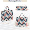 thumbnail image 6 of FORMRS Womens Corduroy Tote Bag Crossbody Shoulder Handbag with Pocket, Pink Geometric, 6 of 7