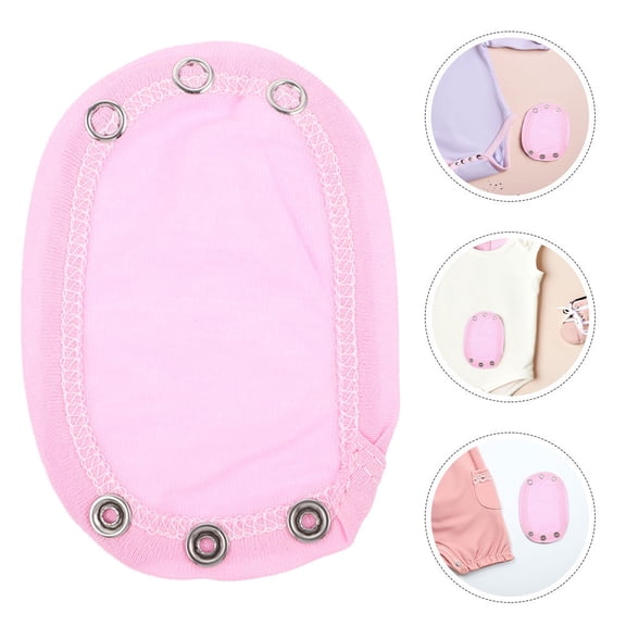 SWETRACE 2Pcs Baby Romper Snap Extender Pink Double Layer Cotton Adjustable Length For Newborns And Infants