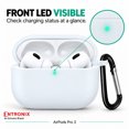thumbnail image 4 of Entronix Silicone Case for AirPods Pro 3, Slim Protective Cover with Carabiner, White, 4 of 7