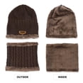 thumbnail image 4 of Chapeau Tricoté Chaud et Écharpe Ronde avec Doublure en Molleton, 2 Pièces, 4 of 7