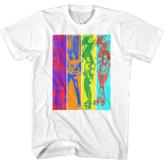 Kiss Color Kiss White Adult T-Shirt