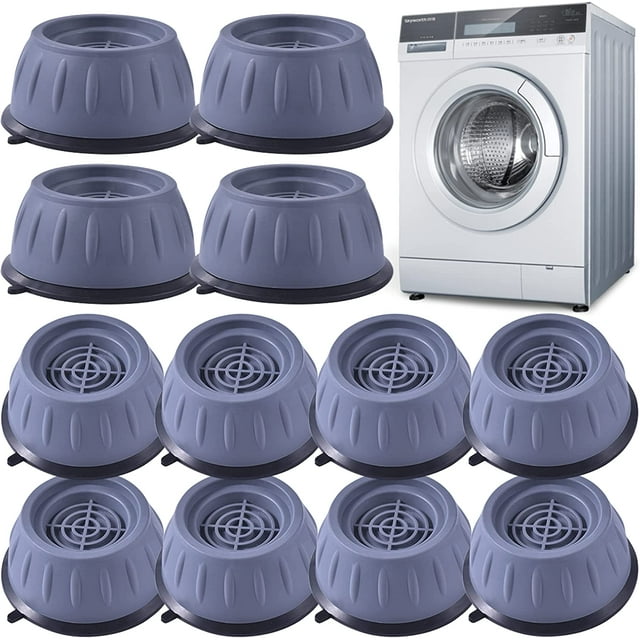 ZHAOCHENG 12 Piezas Alfombrillas Antivibración para Lavadora, Almohadillas para Pies para Lavadora Almohadillas para Lavadora Almohadillas Antiruido Almohadillas para Lavadoras y Secadoras Universal,