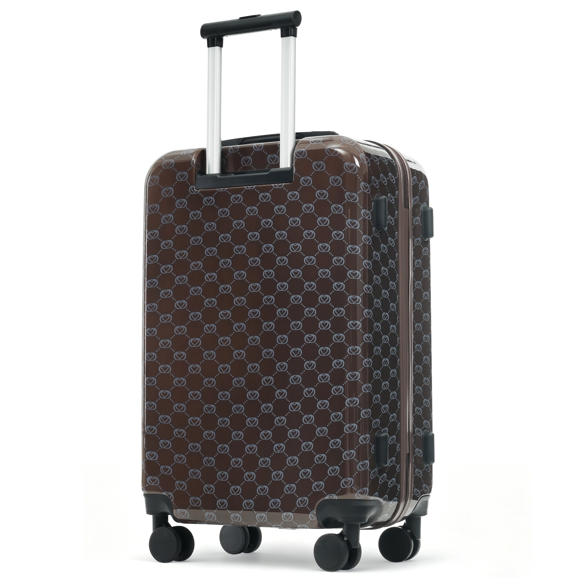 Euroco 5 Piece Luggage Sets,Hardside Suitcase Set with TSA Lock & Spinner Wheels,Lightweight Durable Travel Luggage for Men Women,14/16/20/24/28 Inch,Brown