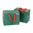 thumbnail image 2 of Nkmbld 2Pcs Heavy Duty Large Christmas Tree Storage Bag PE Woven Festive Gift Organizer Storage Bag Moving Storage Bag with Durable Reinforced Handles, Green, 2 of 6