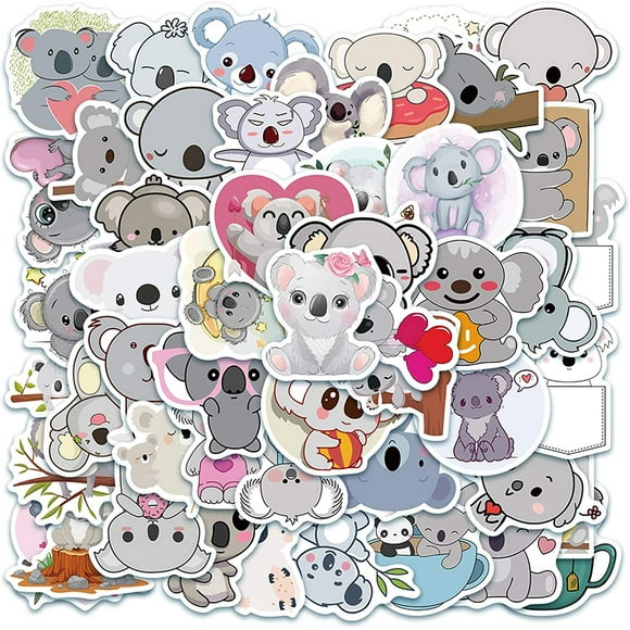Koala Stickers| 50 PCS | Vinyl Waterproof Stickers for Laptop,Skateboard,Water Bottles,Computer,Phone,Guitar,Koalas