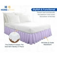thumbnail image 2 of HNB Store Ruffled Bed Skirt Easy Fit 12" inch Drop | Microfiber Made | Decorative Short Queen Size Bedskirt | Lilac, 2 of 7