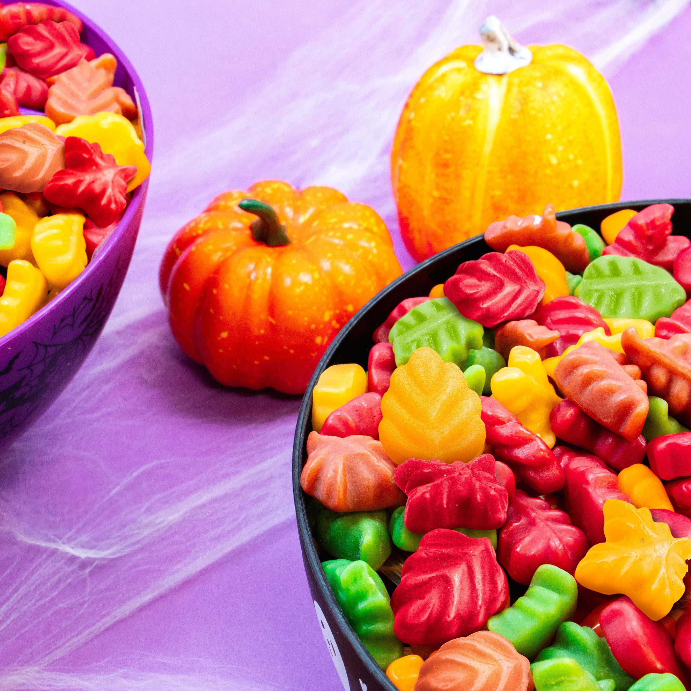 Brach's Autumn Leaves Mellowcreme Candy, Assorted Fall Flavors, Halloween Candy, 8 Ounces, Laydown Bag