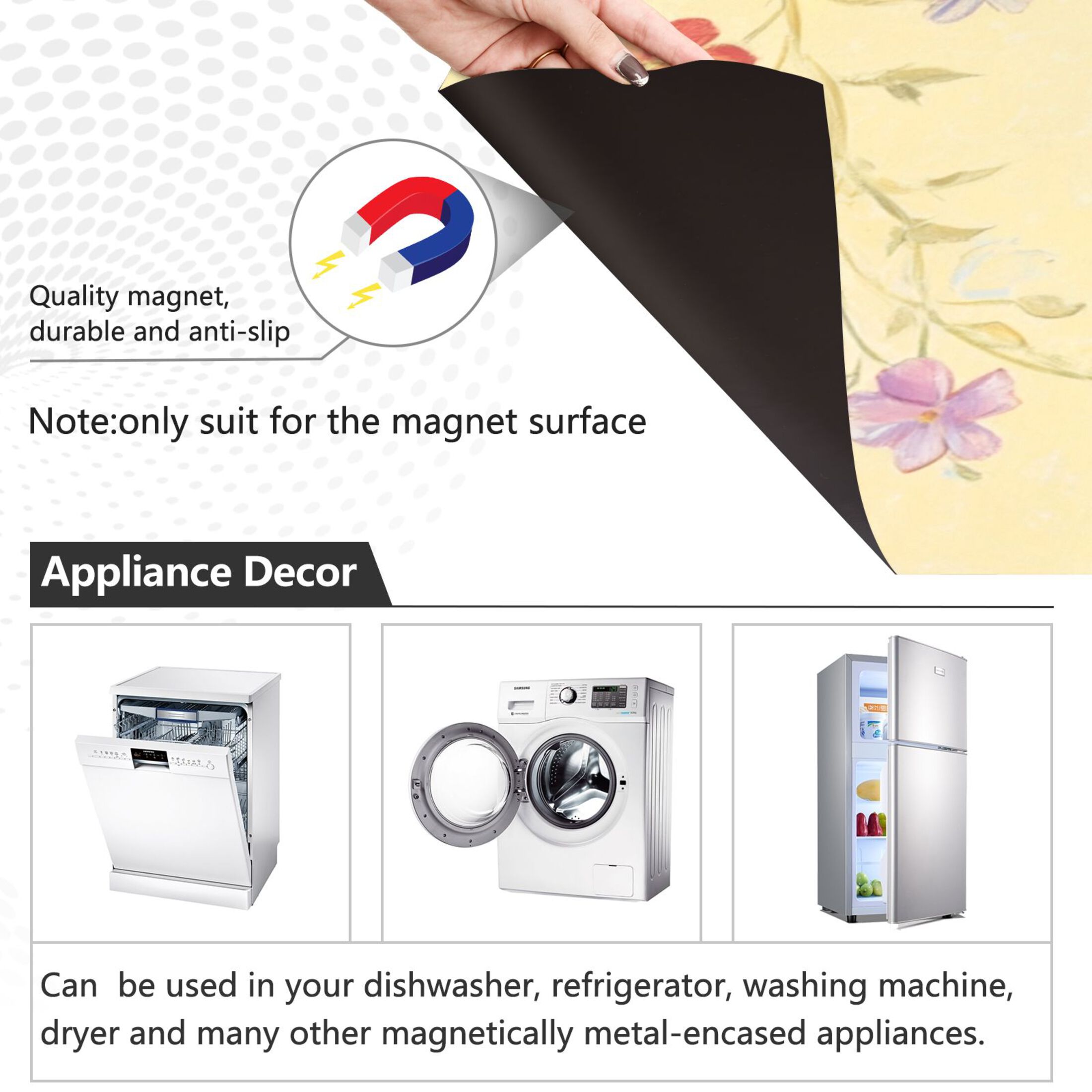 Dishwasher Magnetic Sticker 23x26 Inch Refrigerator Magnetic Sticker Washing Machine Magnetic Sticker Kitchen Panel Magnetic Sticker Home Decor Beautiful Pale Yellow Butterfly