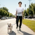 thumbnail image 7 of Unique Bargains Hands Free Dog Leash No Pull Bungee Dog Leash for One Large Dog Up to 440 Ib W/ Car Seatbelt Cyan Blue, 7 of 7