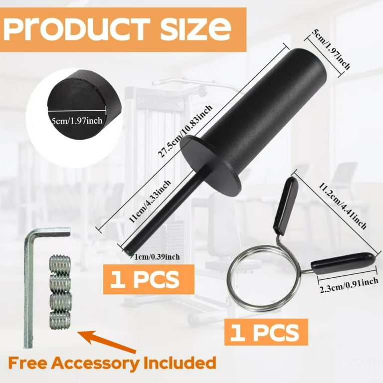 KALMORE, Gym Pin, 10 x 110 mm, Stainless Steel, Black - Walmart.com