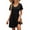 C Black, variant on UVN Summer Dresses for Women Boho Floral Print Midi Dresses Casual Short Sleeve U Neck Beach Sundress with Pockets
