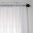 thumbnail image 2 of 2 Panels Set Rod Pocket Light Filtering Faux Linen Window Treatment Curtain Drapes for Bedroom or Living room, White, 84" Long, 2 of 4