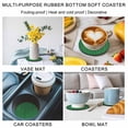 thumbnail image 5 of Retro Green Coasters Set of 2, Absorbent Coasters for Drinks, Vintage Rustic Plants Trees Lines Pattern Coaster for Desk Coffee Table Protection, Home Decor House Warming Gifts 4", 5 of 8