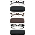 thumbnail image 1 of High Quality Fashion Reading Glasses for Men Retro Vintage Reading Glasses Horn Rimmed Half Frame Reading Glasses with Case, 1 of 4