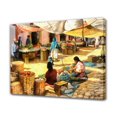 thumbnail image 1 of Póster de lienzo con pintura al óleo de mercado de agricultores, decoración de dormitorio, paisaje deportivo, decoración de oficina, regalo, estilo marco, 12 x 18 pulgadas (30 x 45 cm), 1 of 8