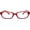 Red, variant on Retro Clear Rectangle Glasses for Women Men  Blue Light Blocking Lens Narrow Frame Non Prescription Eyeglasses