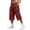 Wine, variant on Eltusu Men's Workout Shorts, Relaxed Fit Below the Knee Multi-Pockets Elastic Waist Shorts with Drawstring Sky Blue Size 2XL