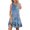 Blue, variant on Lenago Summer Dresses for Women Plus Size Summer Fashion Printed Round-Neck Sleeveless Pullover Dress Beach Tank Summer Dresses on Clearance