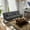 Black, variant on COMHOMA 73″ W Convertible Futon Sofa Bed with Adjustable Backrest Fabric Futon Couch,Dark Black