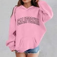 thumbnail image 2 of SGMVNU Girls Graphic Hoodies Trendy Oversized Sweatshirt Hooded Long Sleeve Fashion Fall Winter Hoodie Sweater Preppy Teen Girl Clothes Pink Size 9-10 Years, 2 of 5