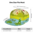 thumbnail image 4 of Hirioo Two Frogs Are Sitting On Water Lilies for Baseball Cap Men Cap Flat Brim for Men Women Teens Adjustable Baseball Cap, 4 of 7