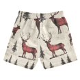 thumbnail image 7 of FORMRS Boys Swim Trunks Quick Dry Mesh Liner Boardshorts Sizes XS-XL, Plaid Deer, 7 of 7