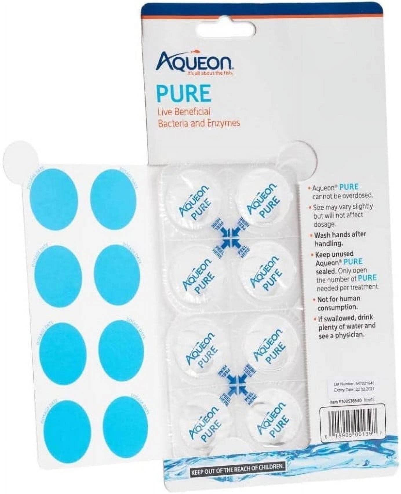 Aqueon Pure Live Beneficial Bacteria and Enzymes for Aquariums [Aquarium Bio Additives, Aquarium Supplies] 8 count