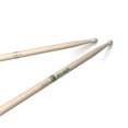 thumbnail image 1 of ProMark | Baquetas Classic Forward 5B Raw Hickory, punta ovalada de nylon, sin terminar, 1 par, 1 of 5