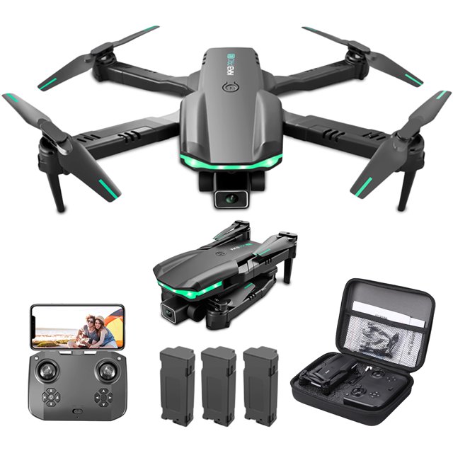 Cámara 4K Evitación de obstáculos 4CH 2.4GHz FPV RC Quadcopter Drone Juguetes (3 baterías)