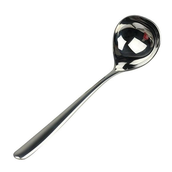 AMERTEER ‘s Kitchen Stainless Steel Serving Spoon Mirror Finish Large Soup Scoop Buffet Banquet Party Dinner Tableware  Long Handle