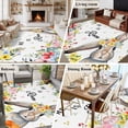 thumbnail image 5 of 5'x7' Area Rugs, Easter Indoor Outdoor Area Rug for Living Room Bedroom, Easter Bunny Spring Watercolor He Is Risen Flowers Washable Bathroom Rugs Kitchen Floor Carpet Mats Home Decor Aesthetic, 5 of 8