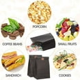 thumbnail image 7 of 200 Pcs Black Paper Bags Party Favor Treat Bags Bulk Bakery Snack Bread Paper Storage for Lunch Snack Cookies Bread Sandwich Food Supplies, 5.11 x 3.14 x 9.44 Inch, 7 of 7
