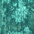 thumbnail image 1 of Ahgly Company Machine Washable Indoor Square Abstract Turquoise Blue Contemporary Area Rugs, 3' Square, 1 of 4