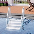 thumbnail image 2 of Pool Ladder, 4-Step Pool Stairs with Double Handrails and Non-Slip Steps for 48-54” Above Ground and In-Ground Pools, White, 2 of 7