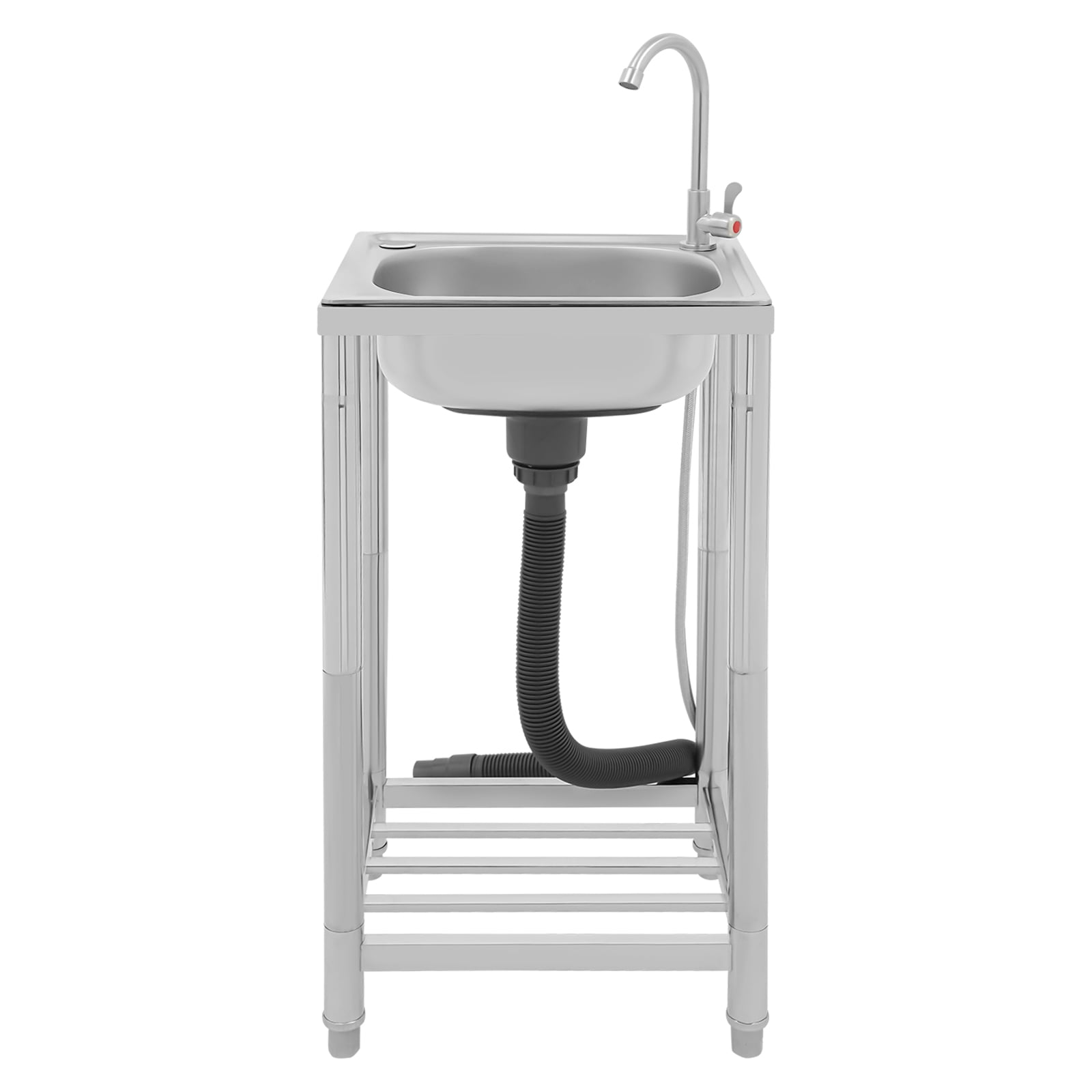 Kitchen Sink, Stainless Steel Sink, Free Standing Single Bowl Sink Used In Homes, Outdoors, Restaurants, Laundry Rooms