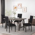 thumbnail image 2 of Noble House Robin French Wood Upholstered Dining Chair, Set of 4, Black, 2 of 9