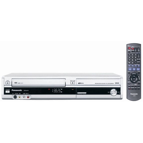 Pre-Owned Panasonic DMR-ez37v DVD Recorder VCR Combo 1 Button Vhs to Dvd Dubbing w/ Remote & Hdmi Adapter