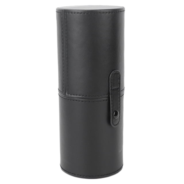 Cosmetic Brush Bag, Makeup Brush Holder Eco Friendly PU Stainless Steel Button Exquisite Workmanship Simple Elegant For Home Travel For Cosmetic Shop